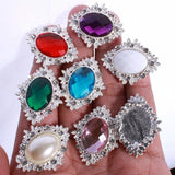 10Pcs Mixed Crystal Horse Eye Flatback DIY Jewelry Accessories