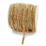 1 Meter Stainless Steel Flat Cuban Chain Jewelry Making Accessories