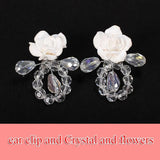 Rhodium Silver Tone Clip On Earring Flat Pad Findings With Loop Clasp