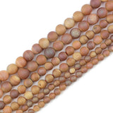 Cracking Champagne Electroplate Carnelian Beads 6/8/10MM Round Stone