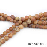Cracking Champagne Electroplate Carnelian Beads 6/8/10MM Round Stone