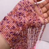 Round Pink Ametrine Faceted Loose Beads for Jewelry Making DIY