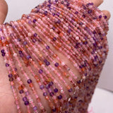 Round Pink Ametrine Faceted Loose Beads for Jewelry Making DIY