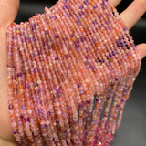 Round Pink Ametrine Faceted Loose Beads for Jewelry Making DIY