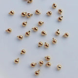 10pcs Vacuum Plating Ball Beads Wire Buckle Necklace Clasps 3.5mm
