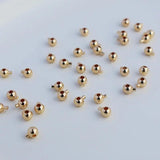 10pcs Vacuum Plating Ball Beads Wire Buckle Necklace Clasps 3.5mm