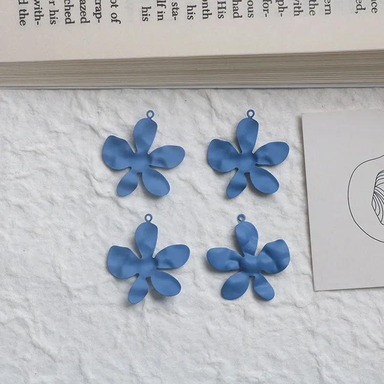 10PCS Enamel Flower Charms Earrings DIY Jewelry Findings
