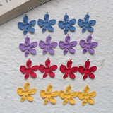 10PCS Enamel Flower Charms Earrings DIY Jewelry Findings