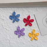 10PCS Enamel Flower Charms Earrings DIY Jewelry Findings