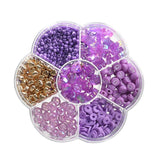 765pcs Box Purple Seed Bead Clay Spacer Beads Jewelry Making DIY Accessories