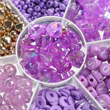 765pcs Box Purple Seed Bead Clay Spacer Beads Jewelry Making DIY Accessories