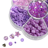 765pcs Box Purple Seed Bead Clay Spacer Beads Jewelry Making DIY Accessories