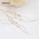 14K Plated Zircon Tassel Pendants for Earrings