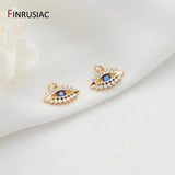 14K Plated Evil Eye Pendants Charms for Jewelry Making