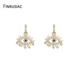 14K Plated Evil Eye Pendants Charms for Jewelry Making