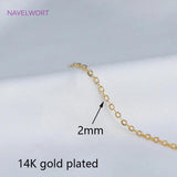 2 Sizes 14K Plated Texture Chains for DIY Necklace Bracelet Making
