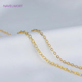 2 Sizes 14K Plated Texture Chains for DIY Necklace Bracelet Making