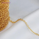 2 Sizes 14K Plated Texture Chains for DIY Necklace Bracelet Making