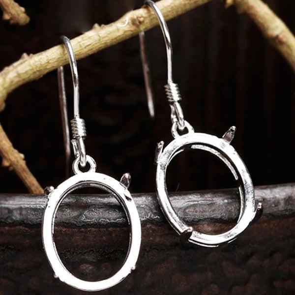 925 Silver Platinum Drop Earring Blanks for Women Jewelry