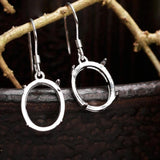 925 Silver Platinum Drop Earring Blanks for Women Jewelry