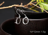925 Silver Platinum Drop Earring Blanks for Women Jewelry