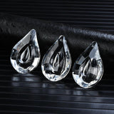 2Pcs 50mm Glass Bead Charms Teardrop Pendants Sun Catcher Prism Chandelier