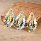 2Pcs 50mm Glass Bead Charms Teardrop Pendants Sun Catcher Prism Chandelier