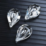 2Pcs 50mm Glass Bead Charms Teardrop Pendants Sun Catcher Prism Chandelier