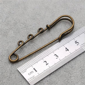 10pcs Brooch Hook Claps Metal Lapel Pins Base for DIY Jewelry Making