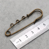 10pcs Brooch Hook Claps Metal Lapel Pins Base for DIY Jewelry Making