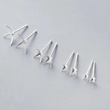 5pairs 925 Sterling Silver Earring Setting DIY Stud Earring Fine Jewelry Finding