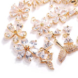 Boutique CZ K Pendant Jewelry Set for Women