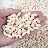 50-300Pcs 15*7mm Pine Wood Beads for Jewelry Making