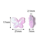 30PCS Acrylic Crystal Butterfly Spacer Beads Multicolor