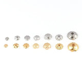 30pcs Stainless Steel Flower Beaded Hat Round Spacer Bead Caps