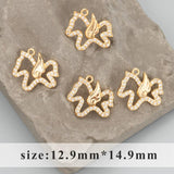 18k Plated Nickel Free Zircon Charms Pendants DIY Jewelry Making