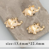 18k Plated Nickel Free Zircon Charms Pendants DIY Jewelry Making