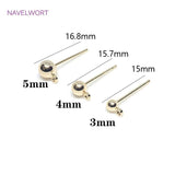 Real Plated S925 Silver Ball Stud Earring Basic Fittings