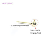 Real Plated S925 Silver Ball Stud Earring Basic Fittings