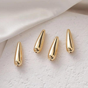 20PCS Metallic Resin Teardrop Pendant Charms for Jewelry Making