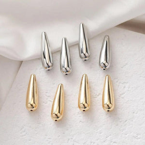 20PCS Metallic Resin Teardrop Pendant Charms for Jewelry Making