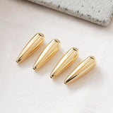 20PCS Metallic Resin Teardrop Pendant Charms for Jewelry Making