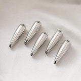 20PCS Metallic Resin Teardrop Pendant Charms for Jewelry Making