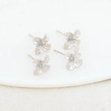 10*10.5MM 14K Plated Brass Flowers Stud Earrings DIY Jewelry Making
