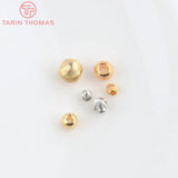 20PCS 3.5MM 4.5MM 5.5MM Round Spacer Beads Brass DIY Jewelry Accessories