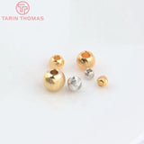 20PCS 3.5MM 4.5MM 5.5MM Round Spacer Beads Brass DIY Jewelry Accessories