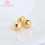 20PCS 3.5MM 4.5MM 5.5MM Round Spacer Beads Brass DIY Jewelry Accessories