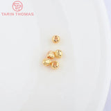20PCS 3.5MM 4.5MM 5.5MM Round Spacer Beads Brass DIY Jewelry Accessories