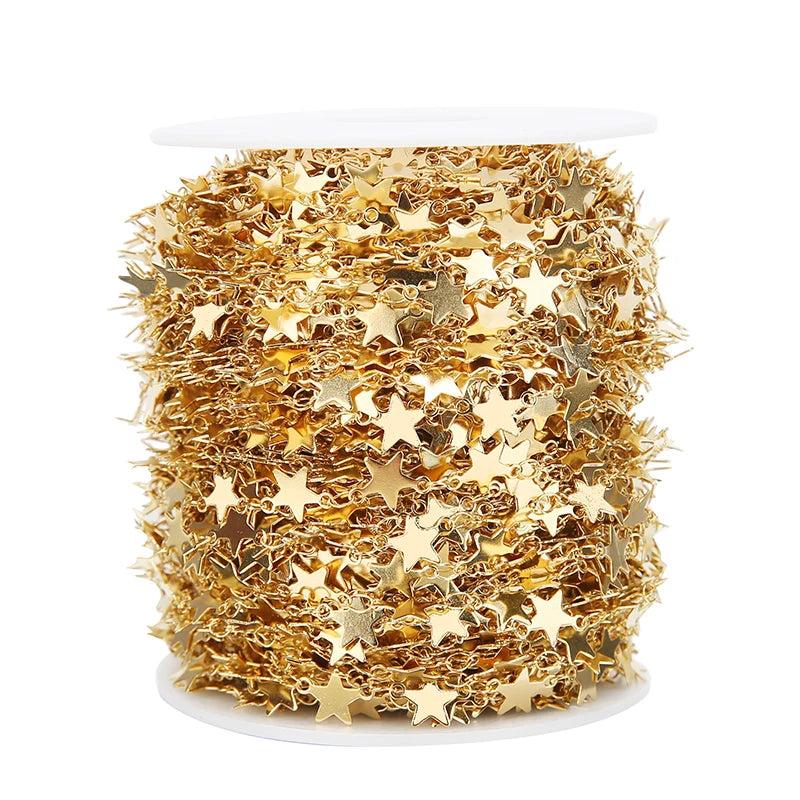 7mm Star Charm Stainless Steel Chains for Women Jewelry Making
