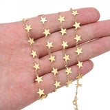 7mm Star Charm Stainless Steel Chains for Women Jewelry Making